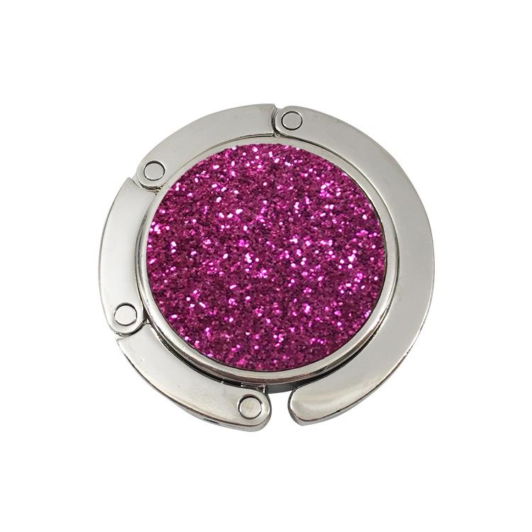 Portable Compact Round Foldable Handbag Hook Table Hanger with Non-Slip Base for Hanging Bags Purses and Accessories