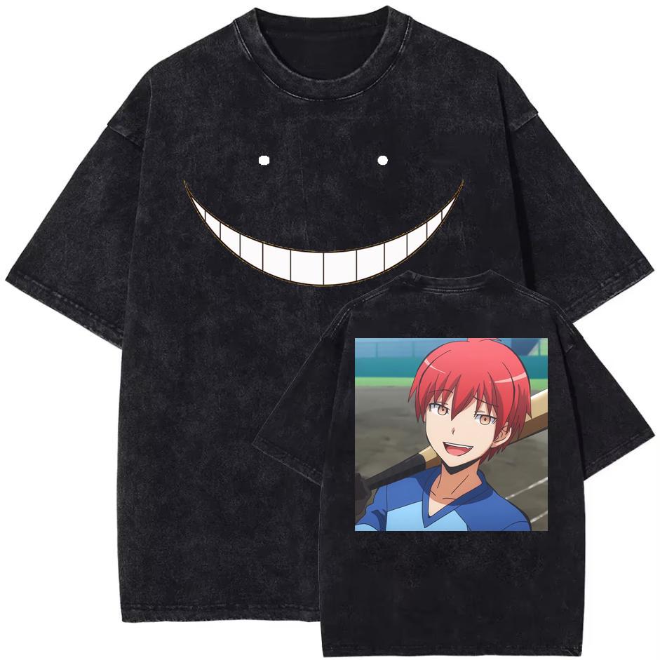 

Assassination Classroom Karma Akabane Anime TShirt Merch Summer Cartoon Casual Short Sleeved T Shirt Unisex Tee 2XL