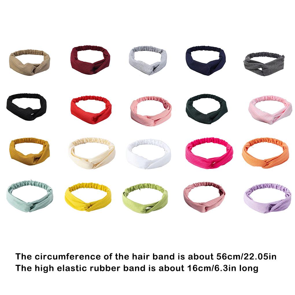 Woman Headbands Sports Running Knitted Elastic Hairbands Bandanas Hair Bands Solid Color Headband Head Wrap Accessories