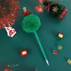1pc Christmas Ballpoint Pen Plush Ball Santa Claus Snowman Elk Cartoon Pen Writing Holiday Advertising Gifts Comfortable Grip Stationery School Office