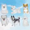 Dog Shape Dog Hair Storage Box Transparent Puppy Pendants Cartoon Pet Hair Keychain  Jewelry Gift