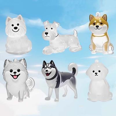 Hair Grooming Pet Hair Keychain Transparent Puppy Pendants Dog Hair Storage Box  Jewelry Gift