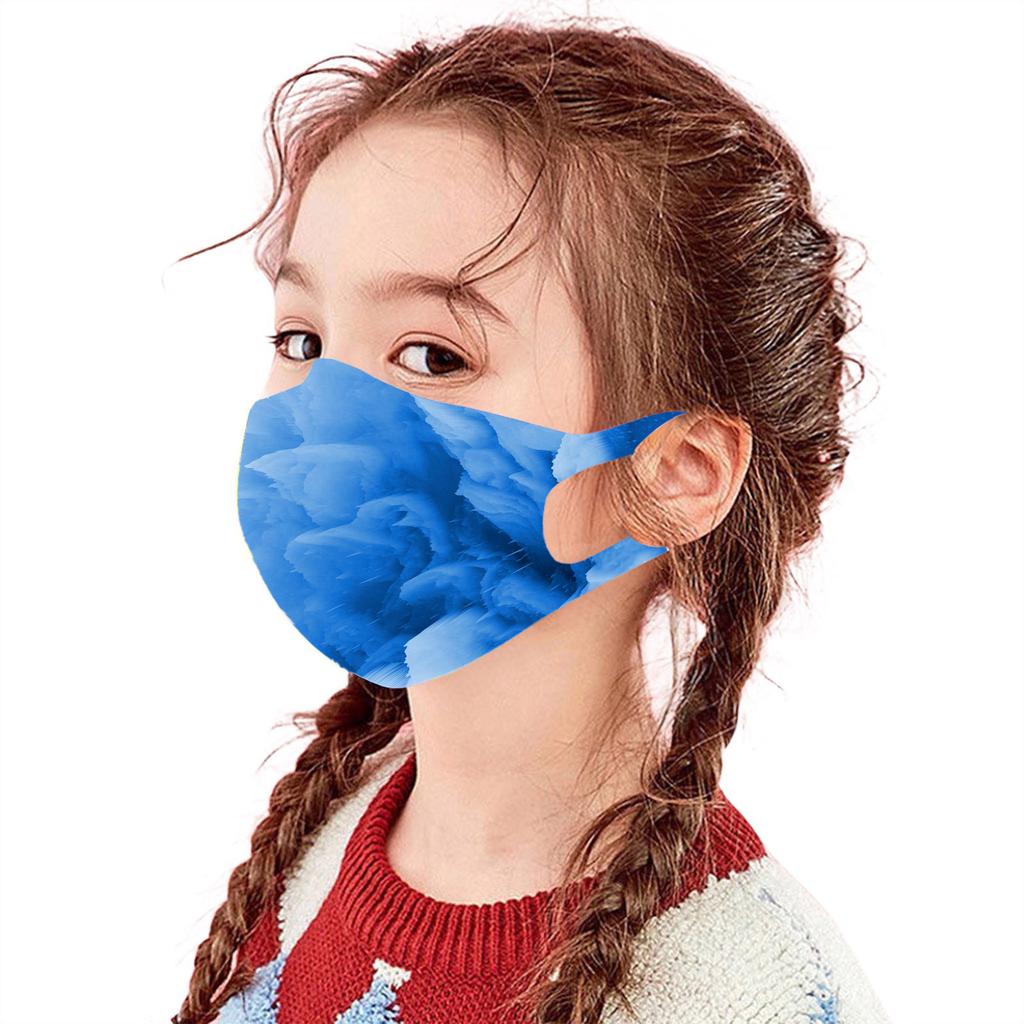 Kids Face Mask Ice Silk Print Breathable Face  For School Kids Outdoor, Fashion Washable Reusable Windproof Face Fabric