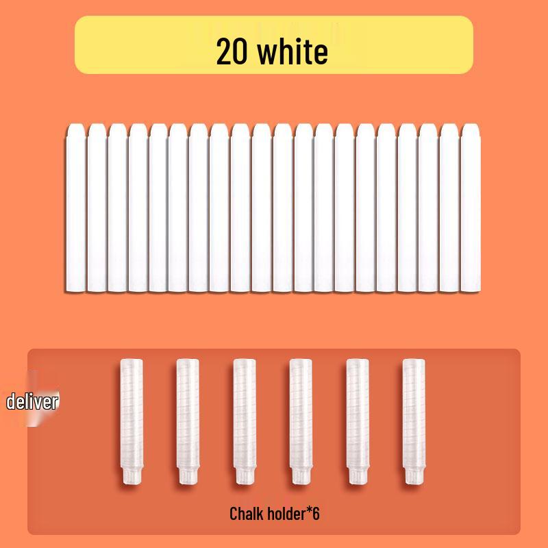 36-Color Dustless Water-Soluble Chalk Set: Odorless, Bright, with Pen Holder Clip for Kids and Teachers