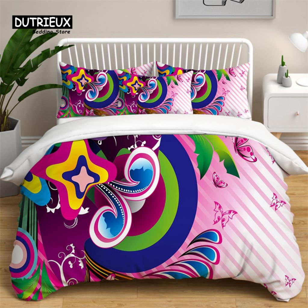 Love Heart Bedding Sets Queen Size Microfiber Romantic Wedding Duvet Cover Set Gift For Valentine's Day For Girls Women Bedroom