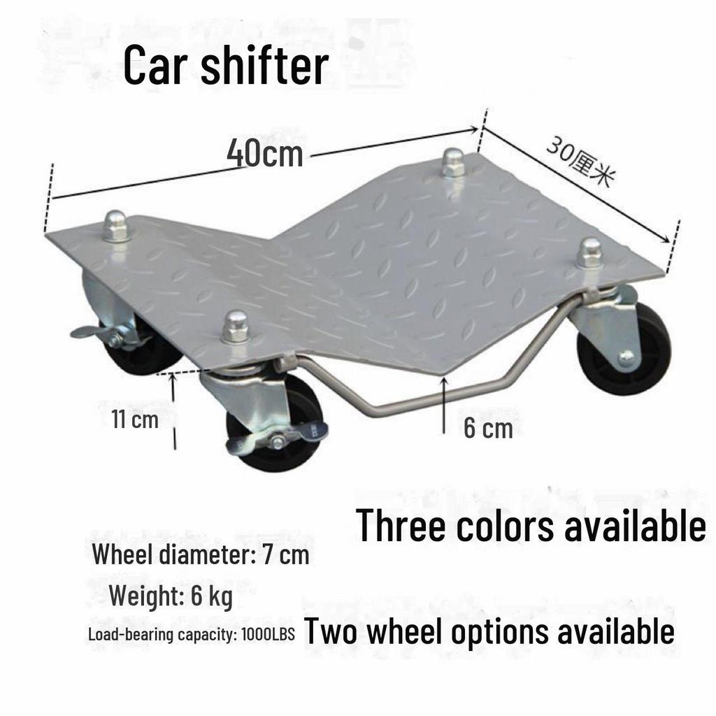 Autotransporter, Objektanhänger mit Universalrädern und Hydraulikwerkzeug.