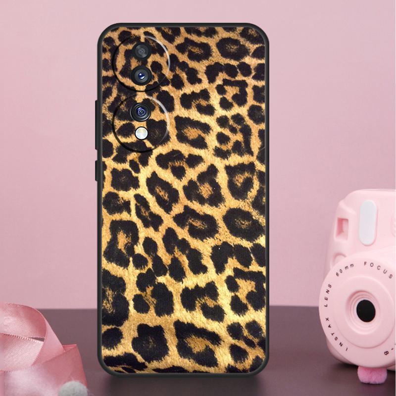 Leopard Print Case For Honor Magic 8 Pro 5 6 7 Pro Win X9a X9b X9c X9d X8b X8c 50 70 90 200 400 Lite Cover
