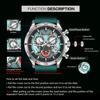 Luxusuhren für Herren Multifunktionale Sport-Quarzuhr Chronograph Wasserdicht Leuchtend Herrenuhr Datum