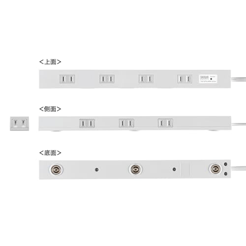 Sanwa Supply Slim Lightning Guard Tap (3m) TAP-SPSLIM8N-3