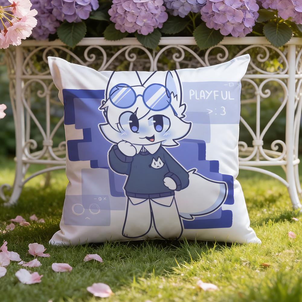 Cartoon F-Furry F-fandom Cushion Cover Home & Car Dual-Scene Pillow Cover: Reversible for Premium Comfort