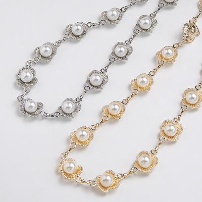 Women's High-end Pearl Waist Chain Flower Hollow Metal Exquisite Waist Chain