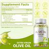 Kapseln mit nativem Olivenöl extra, 1000 mg, natürliche pflanzliche Ernährung, Immununterstützung, für Erwachsene geeignet.