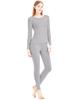 Nesseo Warm Innerwear Set and Includes Long Sleeve Shirt and Thin Thermal Innerwear for Women's (Top Bottoms), Pants, Winter, 1275+1276-gr-M
