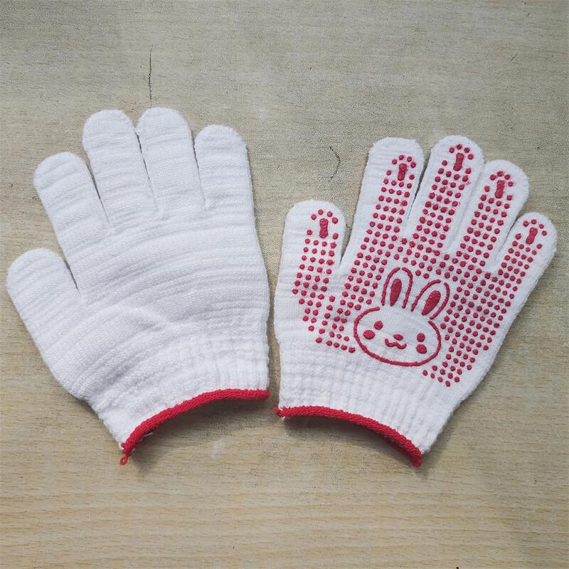 Kids  White Dotted Wear-Resistant Work Gloves