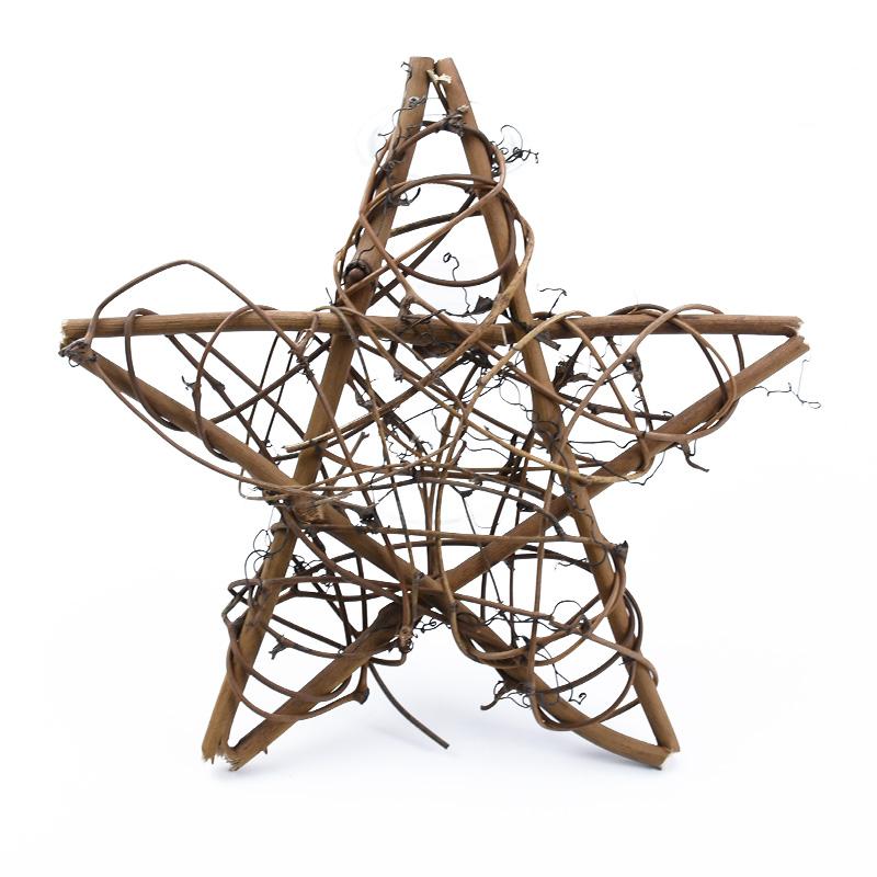 Artificial Pentagram Christmas Wedding Home Bedroom Decor Flowers Needlework Star Rattan Garland Table Ornament Party Diy Gift