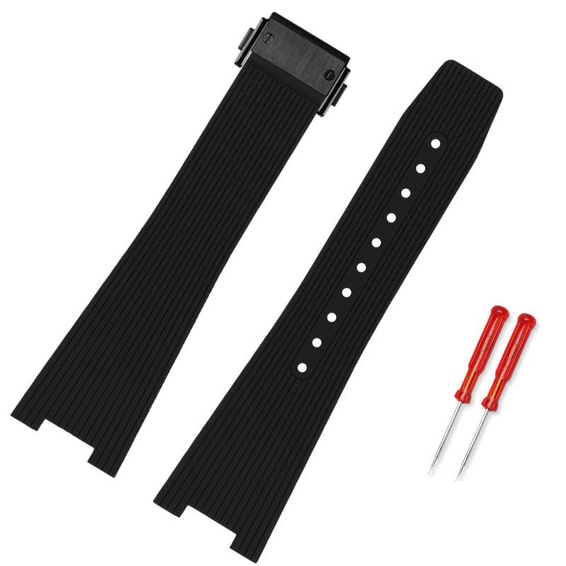 Classic High Qualiy Rubber Watchband For Bell & Ross INSTRUMENTS Watch Band BRX5R BR05 Sports Bracelet BR Notched 12mm Silicone Strap