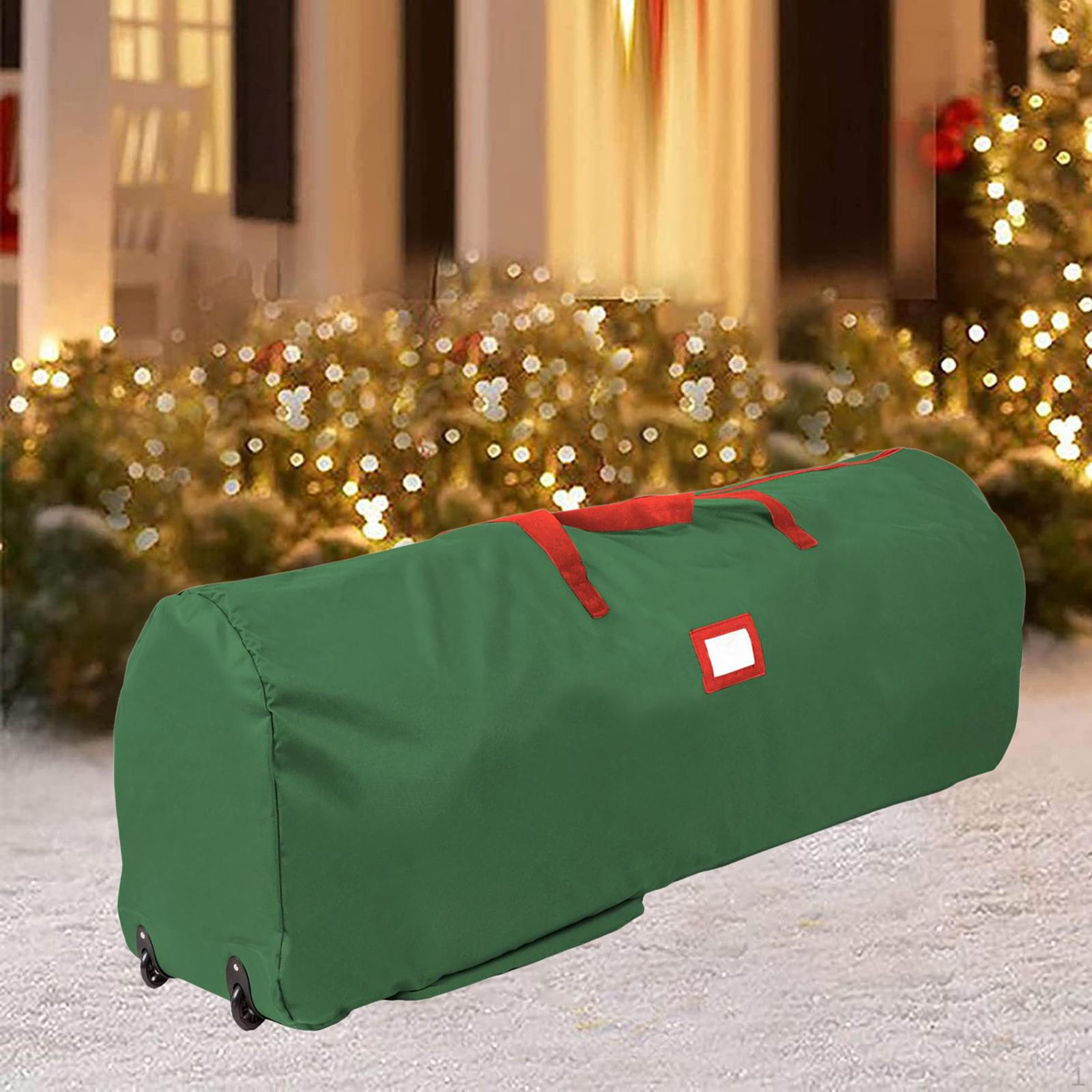 

Сумка для хранения рождественской елки, подвижная, с колесиками и ручками, износостойкая зелёный