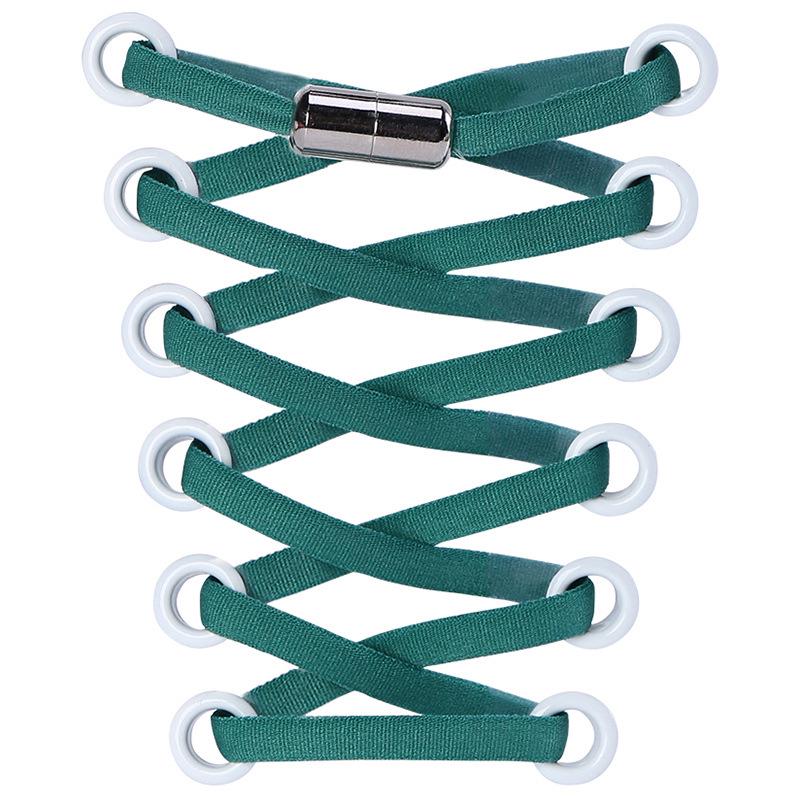 No-Tie Elastic Shoelaces with Buckle Capsule - Flat White