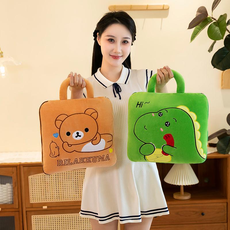 Všestranný kombinovaný polštář a deka do auta - Skládací prošívaná deka na cestování, na pohovku a pro zdřímnutí v kanceláři.