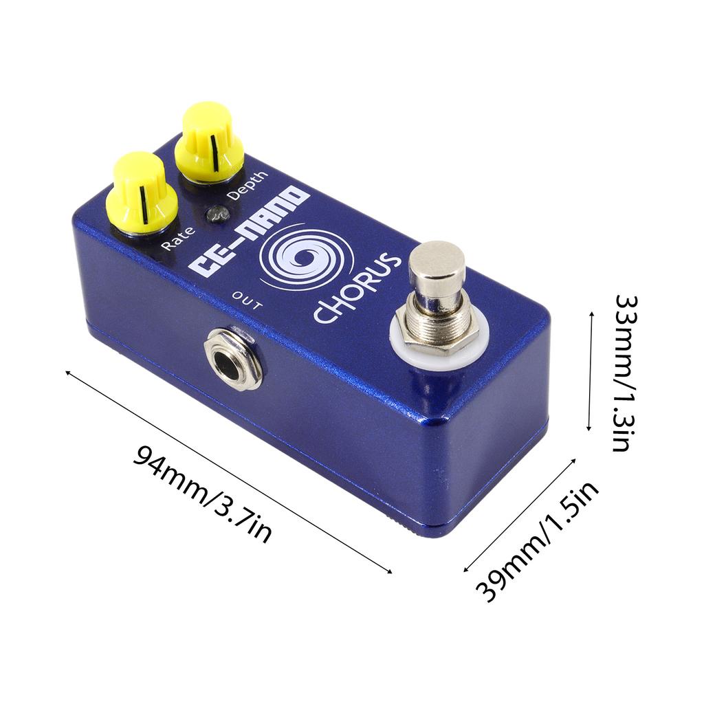 Guitar Chorus Pedal Electric Guitar Effects Pedal True Bypass Zinc Alloy Shell DC 9V 6.35mm