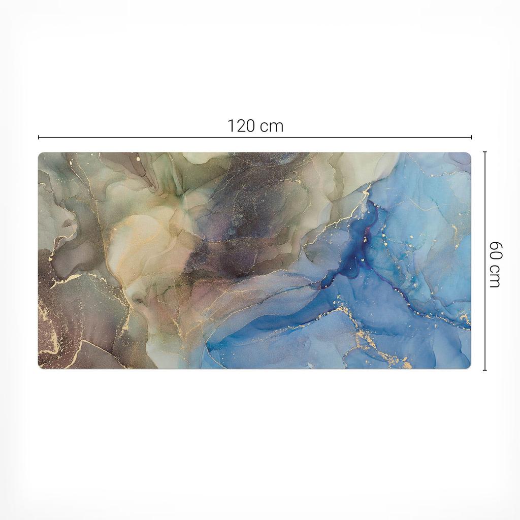 Vinyl Protective Mat for Workstation Abstract Waves 120X60 Cm