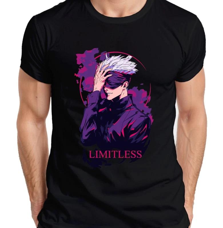 

Anime Blindfold White Hair Manga Fan Gift Retro Mens T-Shirt L