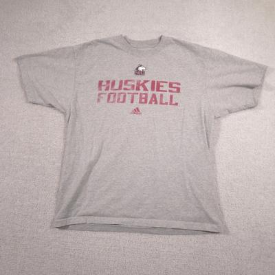 NIU Huskies Adidas Short Sleeve Shirt Mens Large Gray Football College