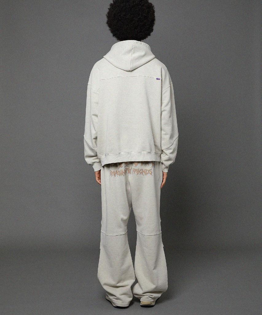 HOODHOOD Pigment Logo Parachute Sweatpants Oat Beige