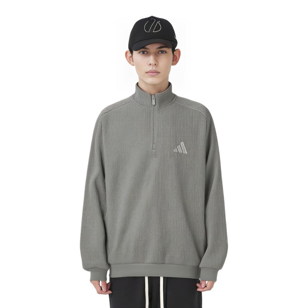 adidas Sports Pullover Stand Collar Long Sleeve Sweatshirt Men Sweatshirt KS6526