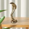 Snake Statue Home Decoration Collectible Art Crafts Creative Animal Sculpture for TV Cabinet Desk Bookshelf Office Tea Room