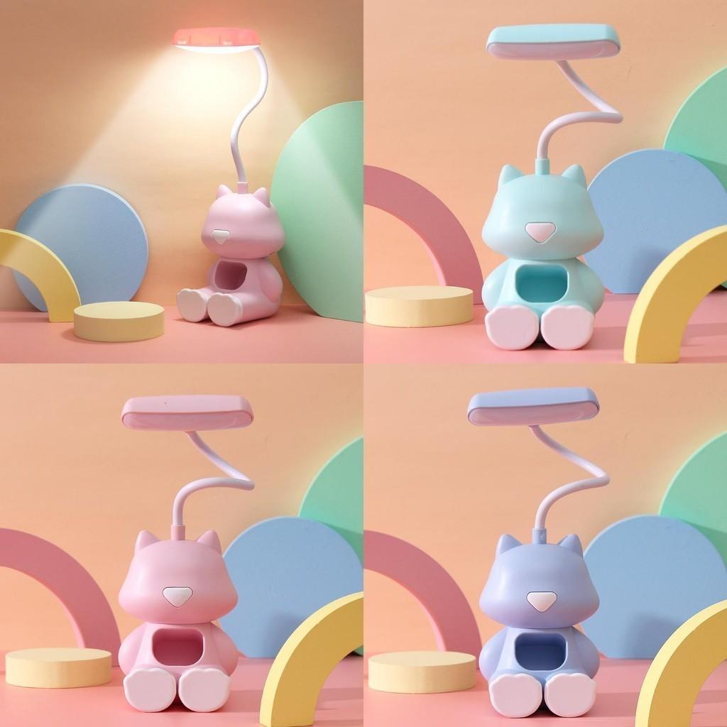 Cute Cartoon Usb Charging Small Desk Lamp Student Study Reading Led Eye-care Desk Lamp Dormitory Bedside Lamp Night Light