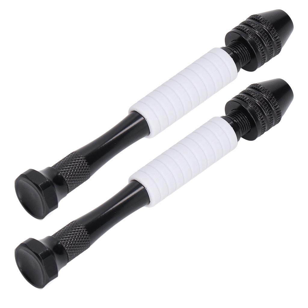 2Pcs Hand Twist Drill Handheld Adjustable Pin Vise Drill Bit Chuck 0.3?3.2mm Clamping Range