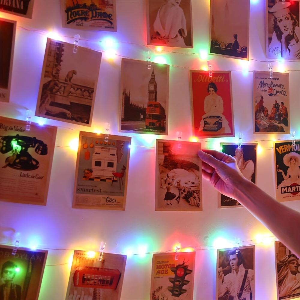 1 String LED Fairy Lights with Photo Frame Clips -in/Battery-Free (Batteries Not Included) String Lights for Photo Wall,Wedding,Christmas Decorations