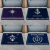 Classic Nautical Welcome Aboard Anchor Compass Ship Wheel Anti Slip Decorative Door Mat Bath Rug Indoor Outdoor Floor Mat