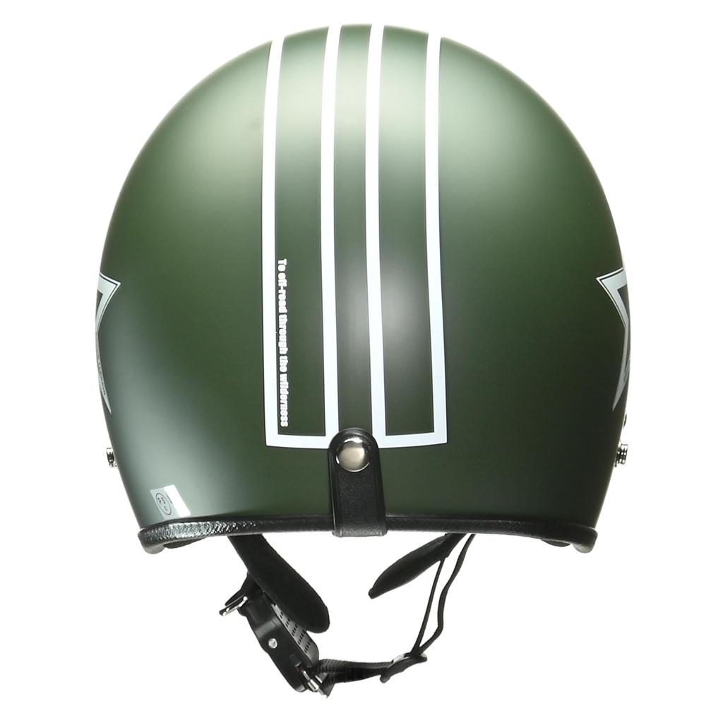 Motorcycle Helmet Jet GRENVER Matte Green Free Size [Lead Industries] -