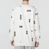 Adidas FW22 Patterned Print Crew Neck Sweatshirt Soft Casual Long Sleeve Streetwear Daily Top Men White HN8985
