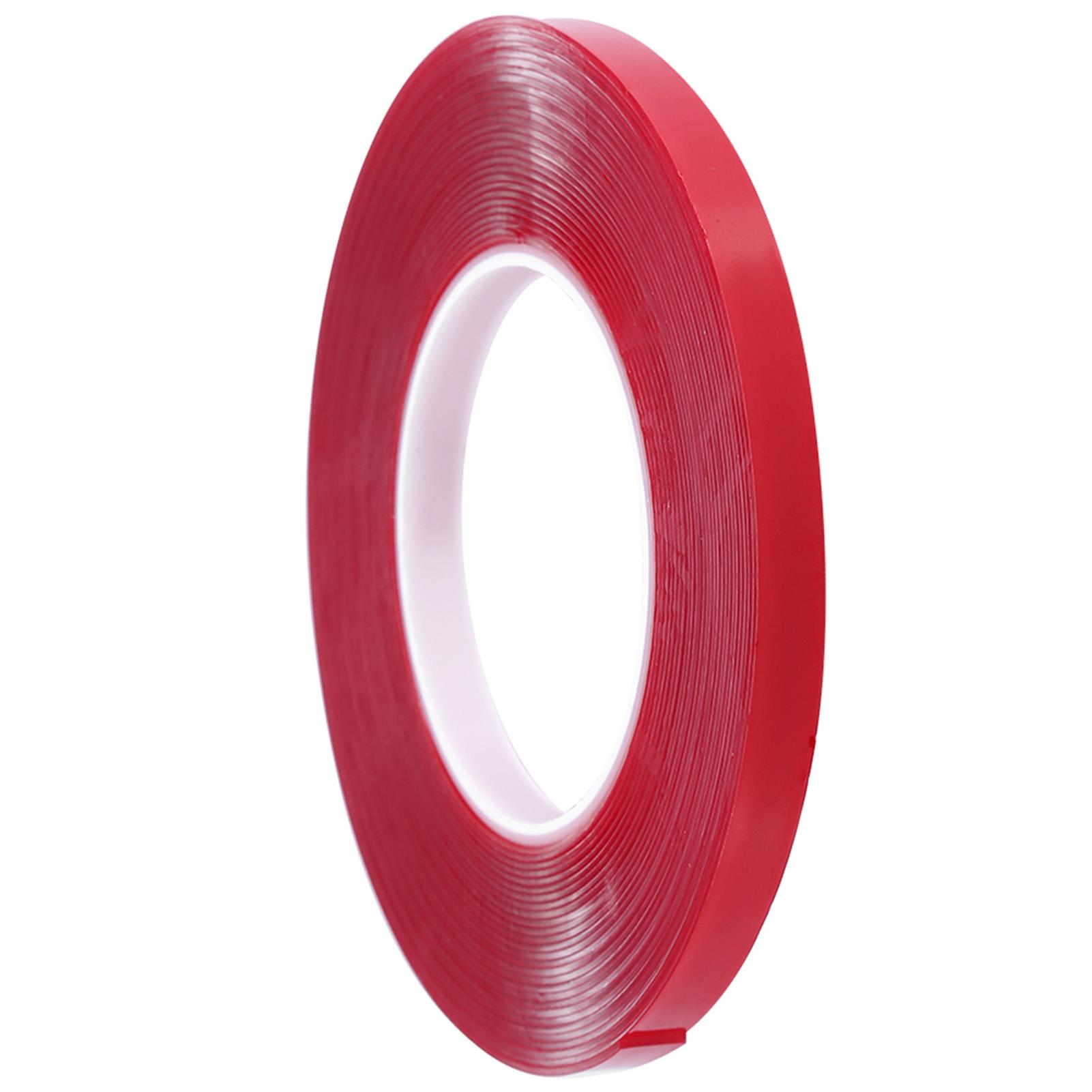 

10m Nail Art Adhesive Double sided Tape Red Film Clear Tape for Nail Display Lens Manicure Tool