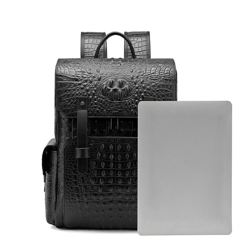 

Мужская сумка через плечо с узором под крокодила большой вместимости