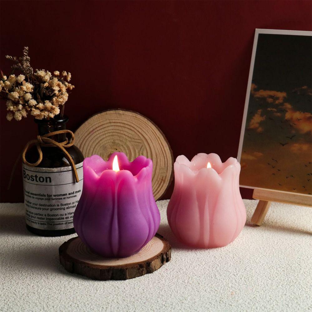 

Многоразовая форма для свечей, силиконовая форма для мыла, ароматическая свеча, форма в виде цветка тюльпана, домашний декор