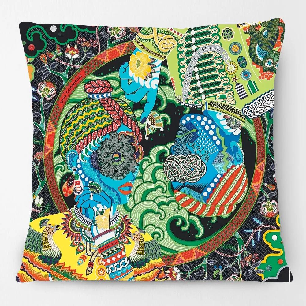 Fashion Multicolor Horse Head Cushion Covers Luxury Animals Sofa Decorative Pillows Case 45X45CM Decorative Pillows