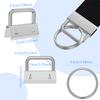 Webbing Tail Clip Key 25mm O Ring Metal Buckles Keychain Pierced Pendant Stopper Hook Car Keyring Screw Clip Clasp Hardware