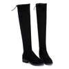 AutumnAnd Winter New Elastic Socks Boots Women Versatile Long Over-the-knee Boots Thick Heels Small Square Thin Boots High Boots