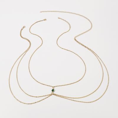 Women Body Chain Decor Retro Adjustable Chest Chain Breast Jewelry Women Prom Party Low-cut