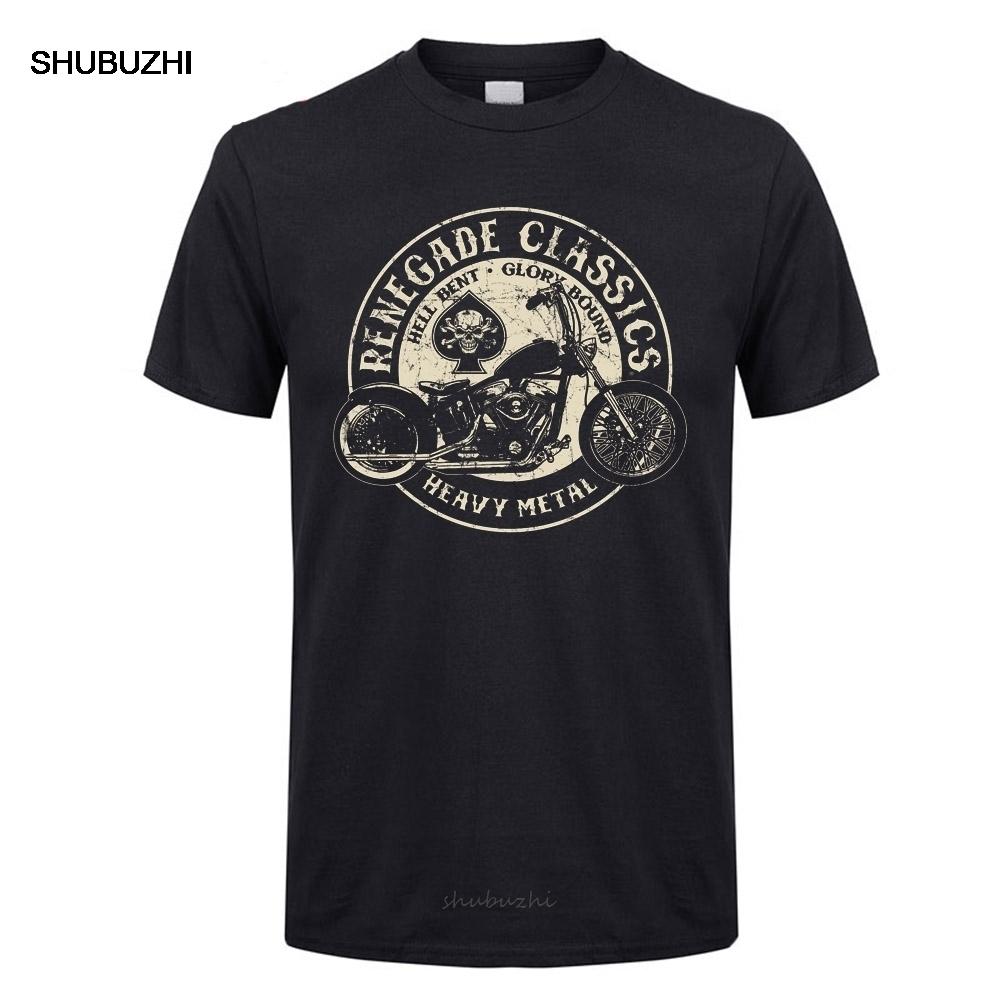 Unisex s Vintage Glory Bounds Motorcycle USA T-Shirt Heavy Metal Unisex T Shirt Motor Tops Cotton Retro Tees Male S