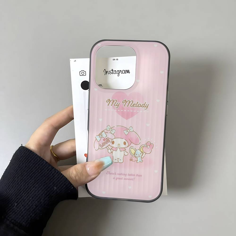 

Cute M-My M-Melodys For IPhone 17 16 15 14 13 12 11 Pro Max Plus Pro Corrugated Shockproof Matte Phone Cover iPhone 12