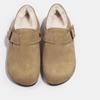Velluto scarpe singole da donna a pedale unico a punta rotonda scarpe di pelliccia di pelle pigra pantofole con testa a sacco abbigliamento esterno da donna