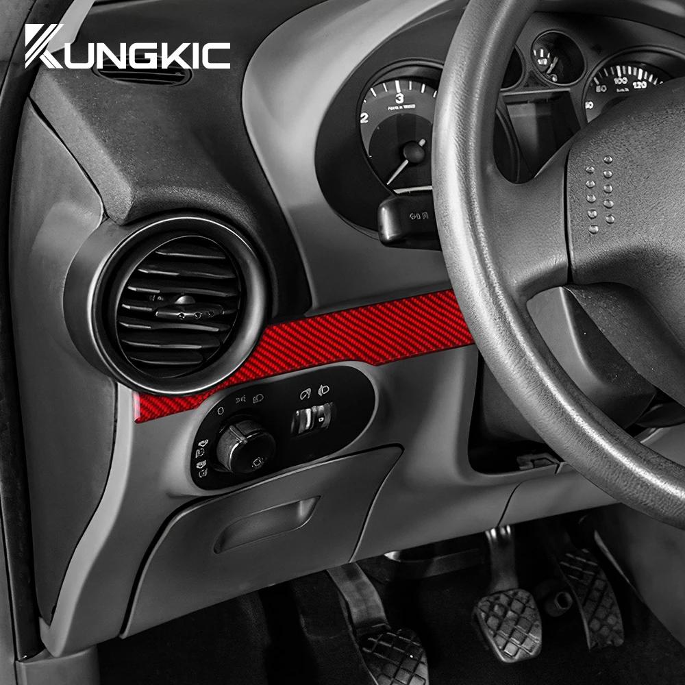 For Seat Ibiza 6L 2003 2004 2005 2006 2007 2008 Real Soft Carbon Fiber Sticker LHD Car Main Driver Strip Interior Accessories