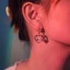 Hollow Rhinestones Love Temperament Star Personality Earrings Temperament Versatile Earrings Trendy New Women