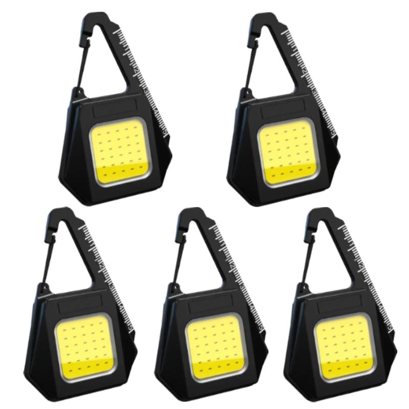 Super Jasna COB Brelok Światło Robocze Akumulatorowe Brelok Latarki Światło ze Skalą Wielofunkcyjne Światło Kieszonkowe Awaryjne