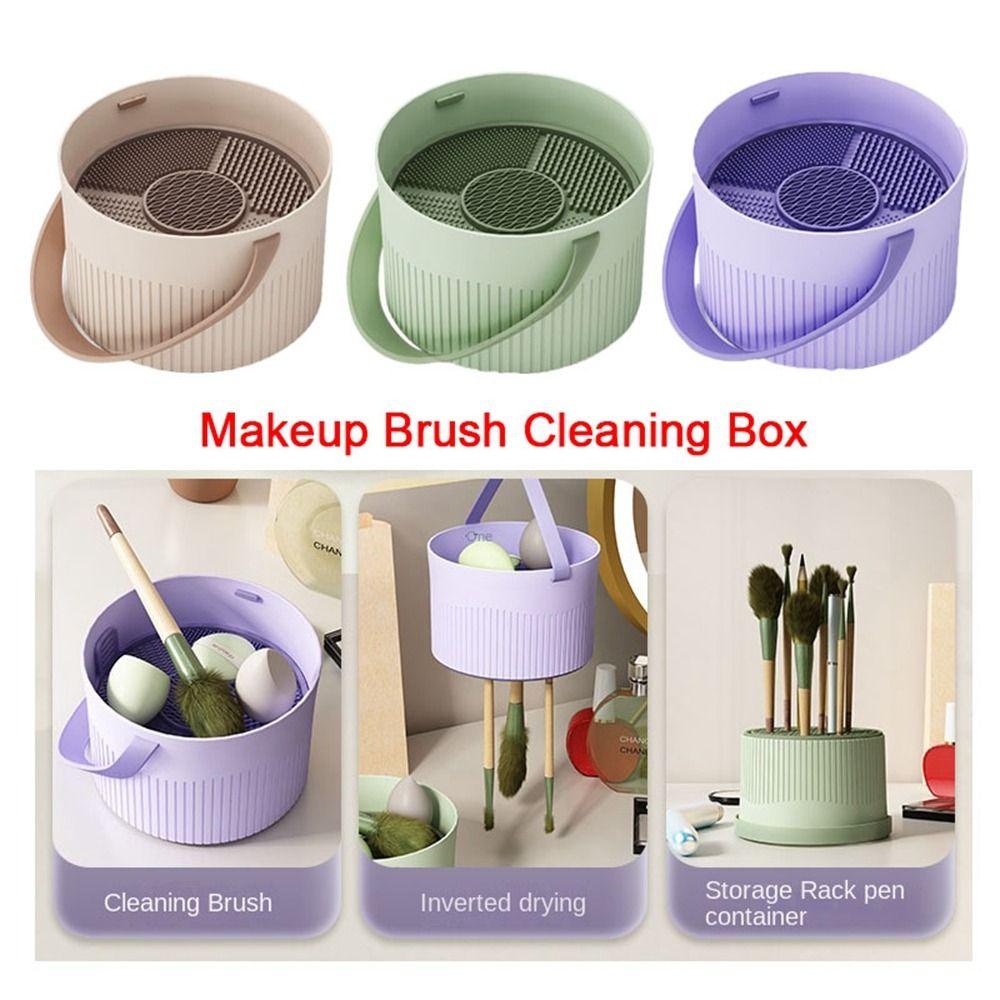 

Storage Organizer Makeup Brush Cleaning Box Silicone Cosmetic Brush Bowl Makeup Brush